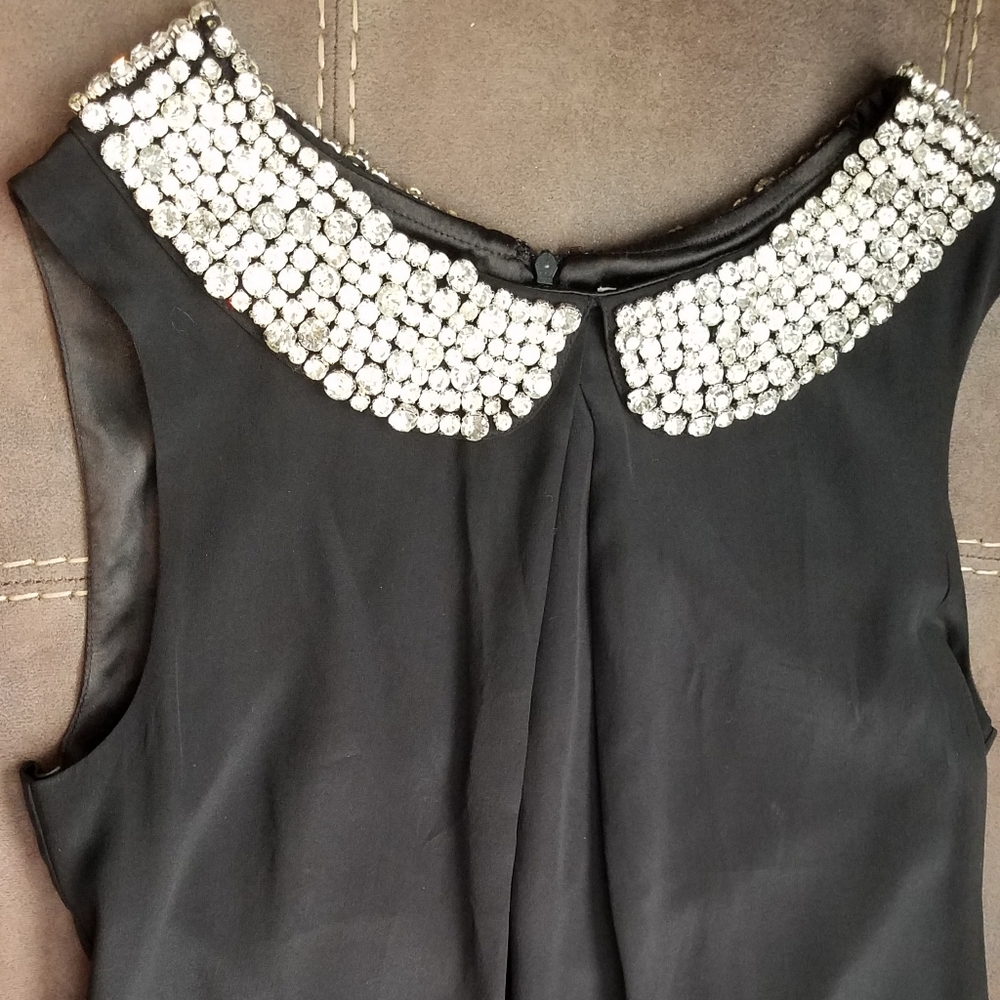 Julie Brown black silk blouse